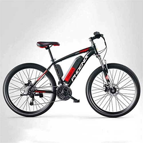 Electric Bike : RDJM Electric Bike, Adult Mens Mountain Electric Bike, 250W Electric Bikes, 27 speed Off-Road Electric Bicycle, 36V Lithium Battery, 26 Inch Wheels (Color : B, Size : 8AH)