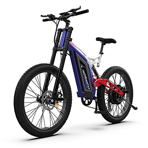 Electric Bike : S17 1500W Mountain Electric Bike 26inch 3.0 Fat Tire Ebike Kit 48V 14.5Ah Beach Cruiser City Electronic Bicycle for Adults Mens Women's