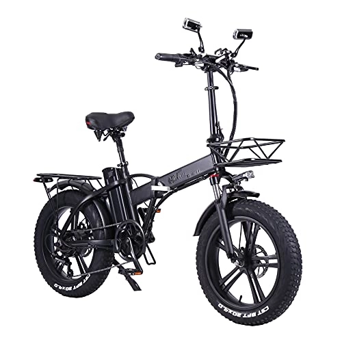 Electric Bike : SAWOO Electric Bike 750W 20 Inch folding bike 20AH Lithium Battery Mountain Bike Snow Men Women E-bike Beach Urban Bicycle (15AH)