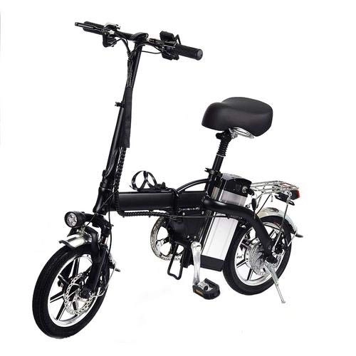 Electric Bike : shewt Folding Electric Bike with 48V 10Ah Removable Lithium-Ion Battery 14in E-Bike with 350W Motor, up to 40 km / h