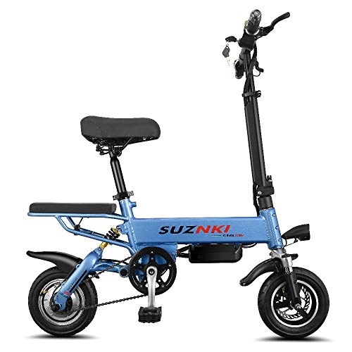 Electric Bike : SHIJING Electric bikeT18 Electric Bike 12 Inch Folding Power Assist Eletric Bicycle E-Bike 250W Motor and Dual Disc Brakes Foldable, 2