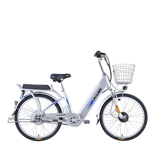Electric Bike : SHJR Adult Electric Mountain Bike, With LCD Display Commuter Bicycle, Aluminum Alloy City E-Bikes, 48V Lithium Battery, 24 Inch Wheels, A