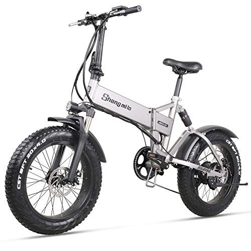 Electric Bike : Skyzzie Electric Bikes for Adult 20 Inch Folding Electric Bike Alloy Ebikes Bicycles Fat e bike with 48V 12.8Ah Removable Lithium-Ion Battery, 500W Motor, LCD Display