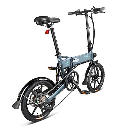 Electric Bike : smileyshy Foldable Electric Bicycle / E-Bike / Scooter 16 Inch Lithium Battery Bicycle fit Adult Men Woman FIIDO D2-250 W, Foldable, Speed Up To 25 Km / H With 40-50 Km Long Range Battery