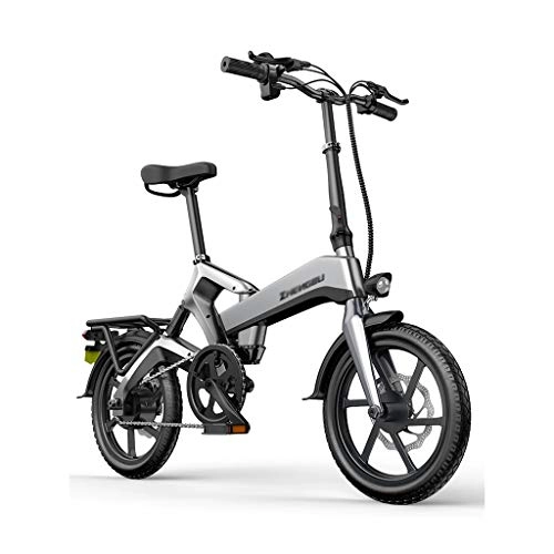 Electric Bike : Style wei Adult Folding Electric Bicycle Comfort Bicycle 16-inch Pedal Assist Electric Bicycle 48V Rechargeable