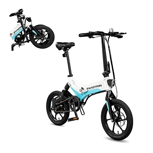 Electric Bike : Swagtron Unisex's 27081-5 EB-7 E-BIKE, WHITE, L