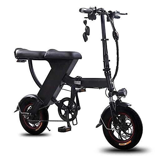Electric Bike : T.Y Electric Bicycle Lithium Battery Foldable Men and Women Small Travel Ultra Light Portable Mini Battery Electric Car 48V