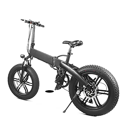 Electric Bike : Table one Foldable Electric Bicycle, 500W Brushless Motor, 7-Speed Tire E-Bike, 80km / 36V / 10.4Ah Electric Bike, Three Driving Modes(Size:175 * 53 * 110CM)