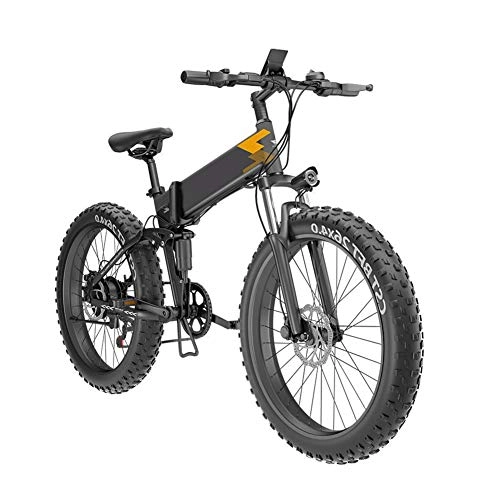 Electric Bike : TANCEQI 26'' Electric Mountain Bike Folding Bicycle for Adults 400W Brushless Motor 48V 7 Speed Gear And Three Working Modes Aluminum Alloy Mountain Cycling E-Bike, for Outdoor Cycling Work Out