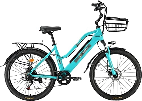 Electric Bike : TAOCI Electric Bike for Adults Women, 26 "36V Electric Mountain Bike for Women, Removable Lithium-Ion Battery E-bike for Men with Shimano 7 Speed Gear, For Outdoor Cycling Travel (green)