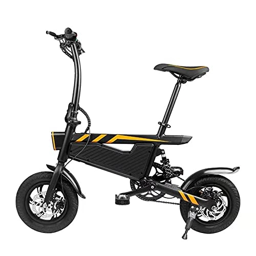 Electric Bike : TERLEIA Electric Bike 12" Shock-Absorbing Run-Flat Tires Mini Portable Adults Folding Electric Bicycle Easy To Store Outdoor Cycling Travel Commuting E-Bike 350W Motor 3 Working Modes