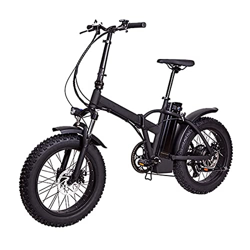 Electric Bike : TERLEIA Electric Bike All Terrain Snow Cross-Country Electric Mountain Bike Commute Ebike 20" Fat Tire Adults Folding E-Bike Removable Lithium Battery Front And Rear Disc Brakes