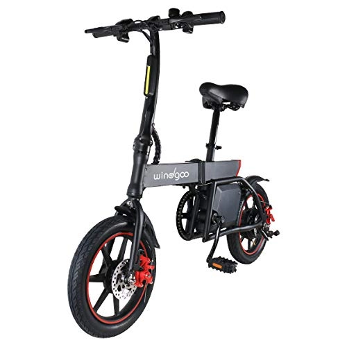 Electric Bike : TOEU Electric Bike, Max Speed 20km / h, 14 inch Adult Bike, Urban Commuter Folding E-bike, Pedal Assist Bicycle, 36V / 6Ah Rechargeable Li-ion Battery