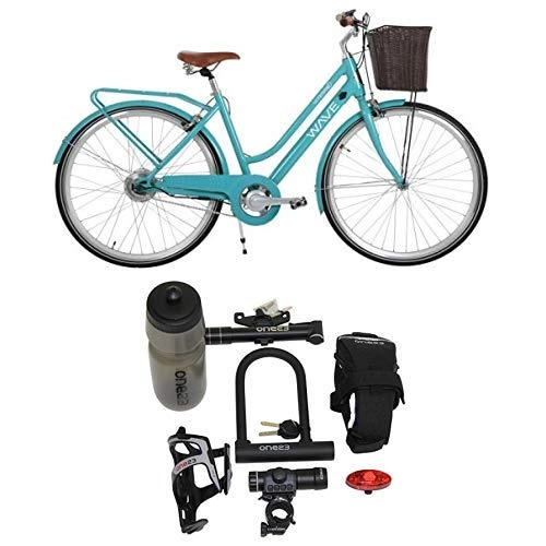 Electric Bike : Vitesse Women's Wave e-Bike, Teal, 48cm with Cycling Essentials Pack
