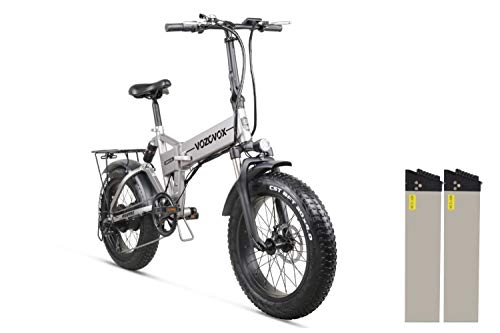 Electric Bike : VOZCVOX Electric Mountain Bike With Rear Seat and 48V 12.8AH Removable Lithium Battery