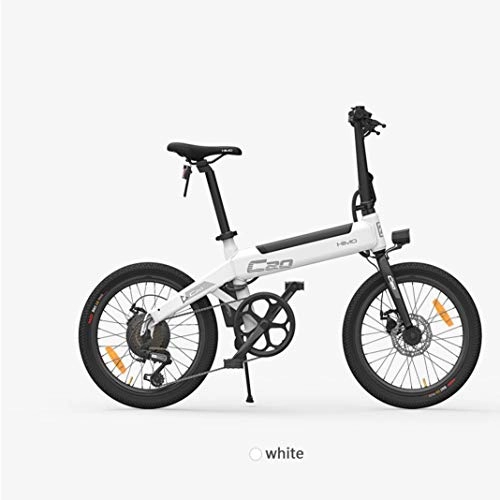 Electric Bike : W.KING HIMO Electric Bike, Foldable Electric Moped Bicycle Three Switchable Riding Mode 250W Brushless Motor Riding, White