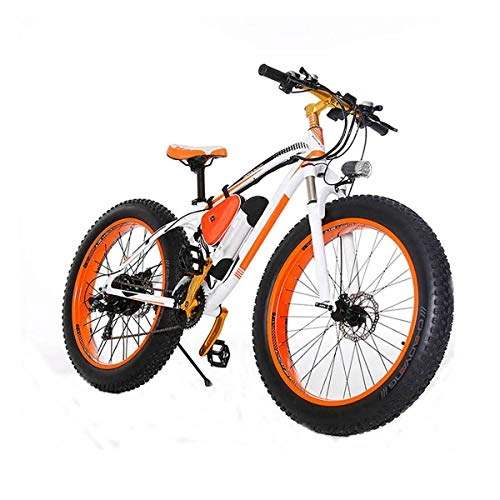 Electric Bike : W&TT Electric Mountain Bike 36V 350W Folding E-bike Citybike SHIMANO 7 Speeds Commuter Bicycle 26 inch with Dual Disc Brakes and Suspension Shock Absorber Fork