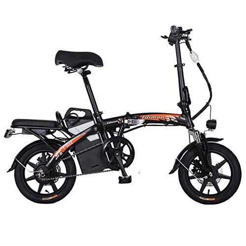 Electric Bike : Wheel-hy Folding Electric Bicycle 350W 25AH Lithium Battery Electric Bike Lightweight 48V 14In Electric Folding Bikes for Adults