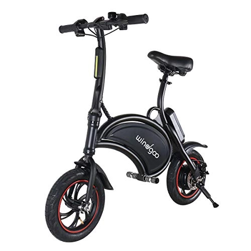 Electric Bike : Windgoo Electric Scooter 12 inch 36V Folding E-bike with 4.4Ah LG Lithium Battery, City Bicycle Max Speed 30 km / h, Disc Brakes (Black)