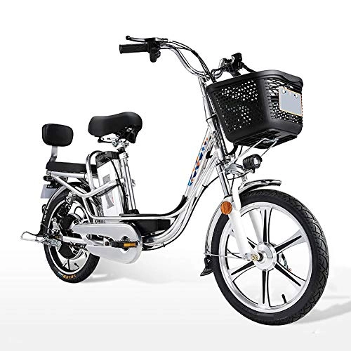 Electric Bike : WM Adult 48v Lithium Electric Bike 20 Inch Double Shock Absorption Electric Car 350 Brushless Motor Extra Long Battery Life 100 Km