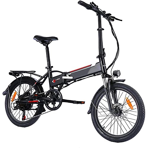 Electric Bike : WPeng Unisex Adults 20 Inch Electric Folding Bikes, 350W E-bike, 36V 8AH Removable Battery, 7 Speed Aluminum Alloy City Folding Bicycle for Outdoor Cycling Travel Work Out