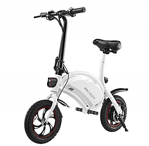 Electric Bike : WXJWPZ Folding Electric Bike Bluetooth (above Android 4.3 / iOS 8) GPS Folding Aluminum Electric Bike Portable Electric Bicycle 20KM Range IPX5 Waterproof, White