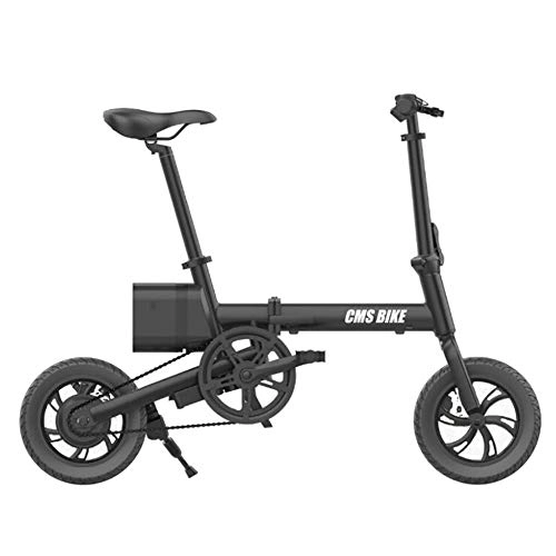 Electric Bike : WXX 12-Inch Portable Aluminum Alloy Folding Electric Car LCD Instrument Panel Front And Rear Disc Brakes Urban Lithium Battery Bicycle