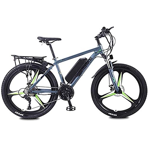 Electric Bike : WXX 26-Inch Mountain Travel Electric Bike 27 Speed Magnesium Alloy Dual Disc Brakes Adults Outdoor Off-Road Mountain Bike Removable Batteryload Capacity (150Kg), 10AH