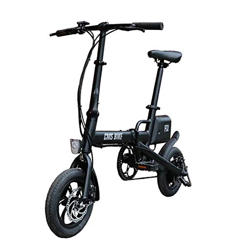 Electric Bike : WXX Portable 12-Inch Adult Folding Electric Bicycle Intelligent LCD Instrument Panel Lithium Battery High-Power Electric Vehicle