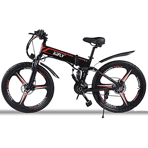 Electric Bike : WZW X-3 26" Electric Bike for Adults 1000W High Speed Motor Mountain Ebike 48V / 12.8Ah 21 Speed E-Bike Hidden Lithium-Ion Battery Electric Bicycle (Color : Black)