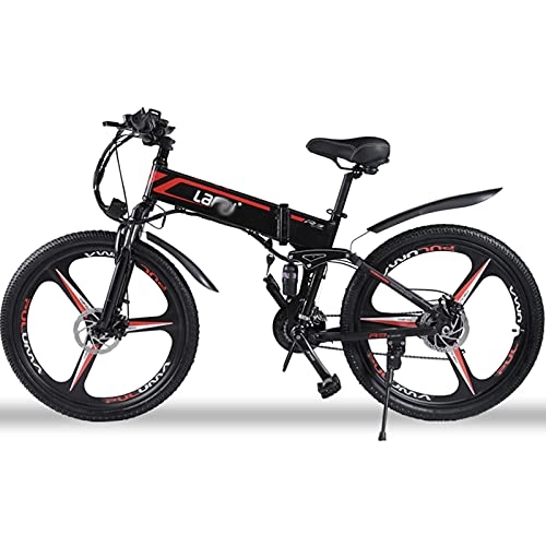 Electric Bike : WZW X3 1000W Folding Electric Bike for Adults 48V12.8Ah High Speed Motor Mountain Ebike Kit Professional 21 Speed Gears Electric Bicycle (Color : Black)