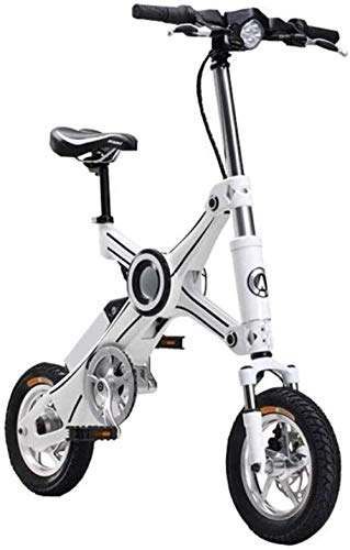 Electric Bike : XBSLJ Electric Bikes, Folding Bikes Aluminum Alloy with Child Seat Chainless Light 10 Speed Commute Ebike 35KM and Fast Folding Ebike Adult-White