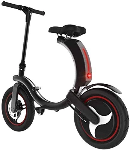 Electric Bike : XBSLJ Electric Bikes, Folding Bikes E-bike Bike Foldable with Brake Vacuum Tire with Speed 35 Km Mileage 350W 30 Km / H Adults or Sports Outdoor-Black