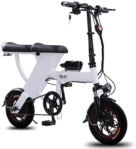 Electric Bike : XBSLJ Electric Bikes, Folding Bikes Folding Bike PU Tires Mountain Bike Shock Absorption Mechanism with 48V 25Ah Removable Lithium Battery for Adults-Black