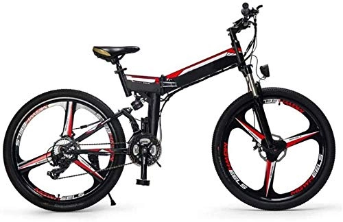 Electric Bike : XDHN Heatile Collapsible Electric Bike Removable Battery 48V10Ah Lithium Battery 24-Speed Gearbox Suitable For Men And Women