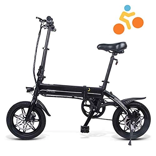 Electric Bike : xfy-01 Electric Bike, Bike Folding Outdoor Waterproof Bike with LED Light - 14 Inch Folding Electric Bicycle - E-Bike - Double Disc Brake - 36V / 250W Lithium Battery
