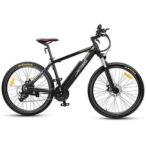 Electric Bike : xianhongdaye 26 inch electric bicycle 48V 500W high power mountain bike with 13AH battery (A6AH26) black-Black