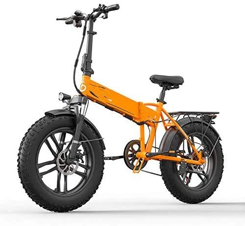 Electric Bike : XINTONGLO Electric Bike 20 * 4.0Inch Aluminum Foldable Electric Bicycle 48V10A 500W 40KM / H 6Speed Powerful Fat Tire Bike Mountain Snow Ebike