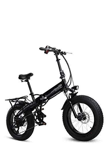 Electric Bike : XINTONGLO Folding Electric Bike 20 Inches 4.0Snow Fat Tires 36V Li-Ion Battery Power Battery 350W Variable-Speed Electric Bicycle