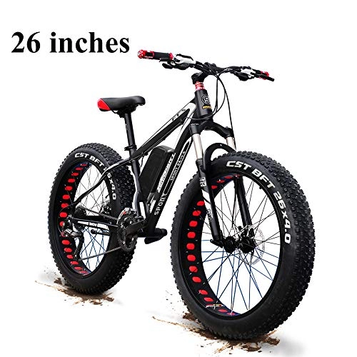 Electric Bike : XTD New 48V 1500w Electric Mountain Bicycle 26 Inch Fat Tire E-Bike 50-60km / h Cruiser Mens Sports Bike Full Suspension Lithium Battery MTB Dirtbike Black