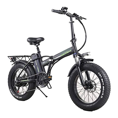 Electric Bike : XXZ Electric Bike, (48 V 10Ah) & 500 W Foldable Bicycle Adjustable Height Portable with LED Front Light Easy to Store in Caravan Motor Home Silent Motor E-bike for Cycling