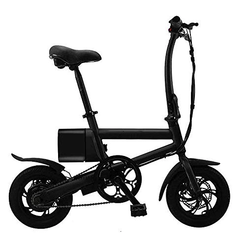 Electric Bike : YANGMAN-L Electric Folding Bicycle, Mini 36V 240W 5.2AH 12Inch Smart Folding Electric Bike 25KmH Max Speed with LED Power Display for Commute Travel