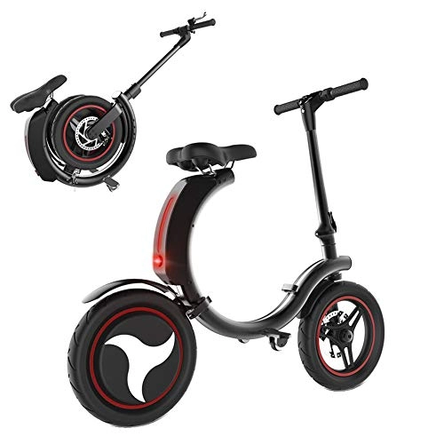 Electric Bike : Ydshyth Electric Bike Foldable 14 Inch 36V E-Bike with 7.8 Ah Lithium Battery, City Bicycle Max Speed 32 Km / H, Disc Brake for Adults City Commuting, 25KM