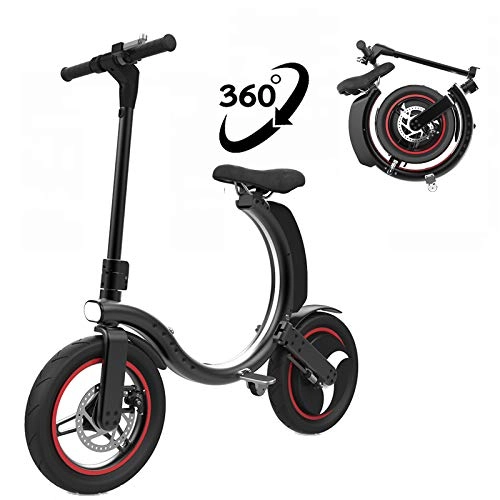 Electric Bike : Ydshyth Electric Bike for Adults, Foldable Electric Bicycle Commute Ebike with 250W Motor, 12 Inch E-Bike Lithium-Ion Battery Mountain Ebike for Mens, 35KM