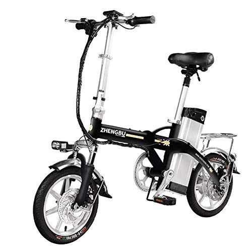 Electric Bike : YOUSR Electric Bicycle Portable, Foldable Electric Bicycle for Adults, with Pedal 48 V Lithium Ion Battery 400 W, Powerful Engine Speed 20 Km / H
