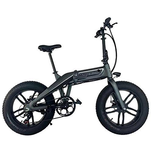 Electric Bike : YSHUAI 20-Inch 7-Speed Folding Electric Bicycle, Electric Bike, Integrated Wheel Aluminum Alloy 350-W Electric Vehicle with Lithium Battery Support, Swing Bike