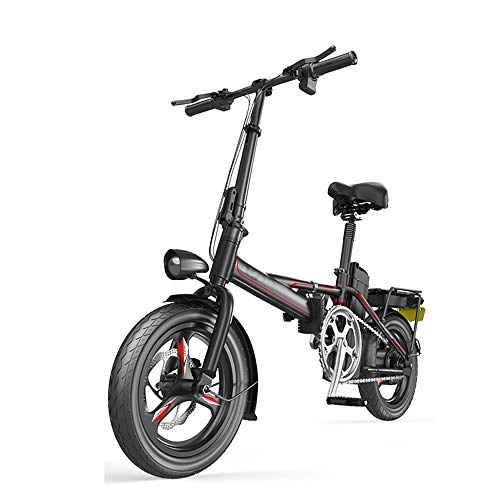 Electric Bike : YXZNB Electric Bicycles, City Commuter Folding Electric Bicycles, 14-Inch Ultra-Lightweight, 400W / 48V / 25A Removable Rechargeable Lithium Battery, Neutral Bicycles