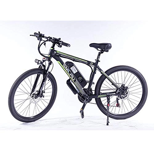 Electric Bike : YYAO Electric Bicycle eBike for Adults - 350W Electric Assist with Zero Wear Brushless Motor, Throttle Control, Off-Road Ability Professional 21 Speed Gears