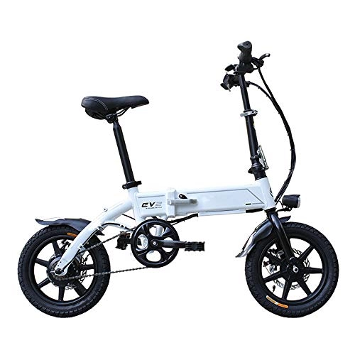 Electric Bike : YYD Electric bicycle folding adult ultra light 14 inch 36V lithium battery men and women auxiliary bicycle