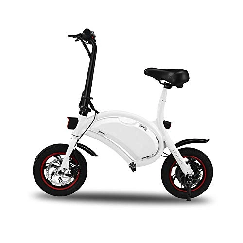 Electric Bike : YYD Electric Smart Moped - Mini Battery Bike Without Pedal adult Intelligent driving, White